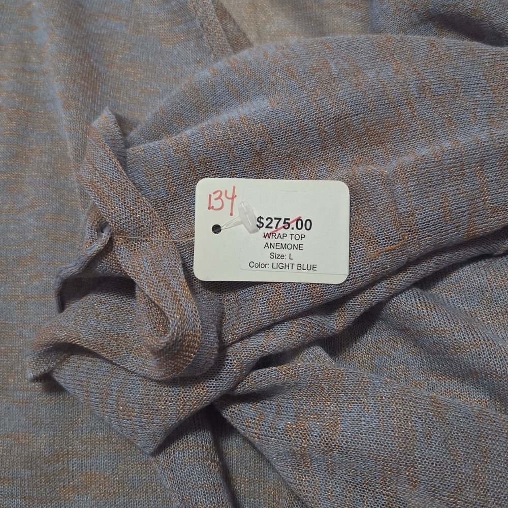 MARELLA Womens Light‎ Blue Knit Open Front Tie Front Cardigan Sweater Top Size L - Picture 5 of 7